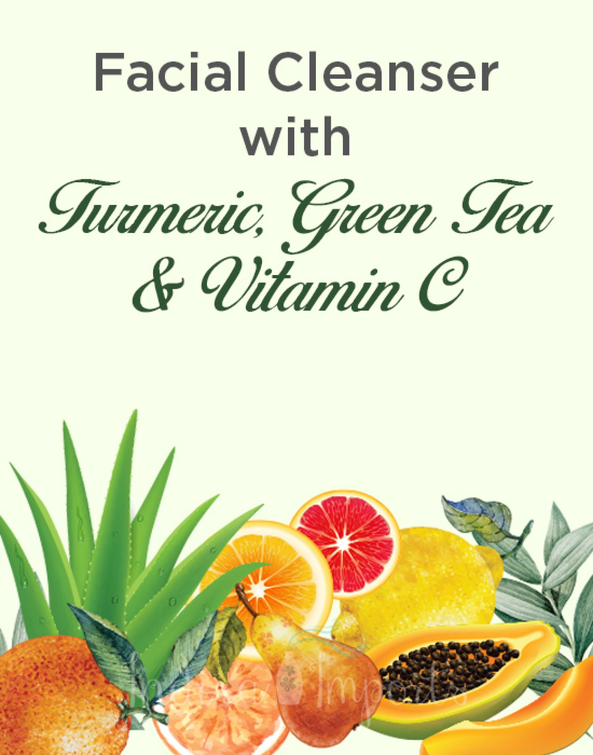Facial Cleanser with Turmeric, Green Tea & Vitamin C